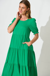 Green Tiered Dress